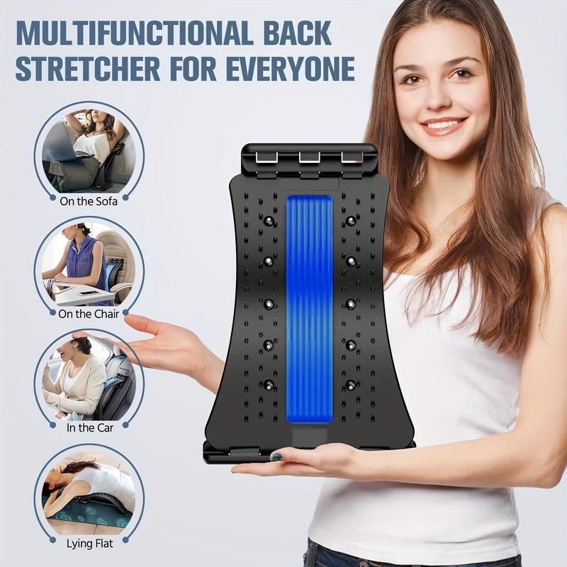 Adjustable Back Stretcher, Lumbar Back Massager, Lower & Upper Lumbar Support Fitness Machines for Home Office, Gymtok, Gift Ideas