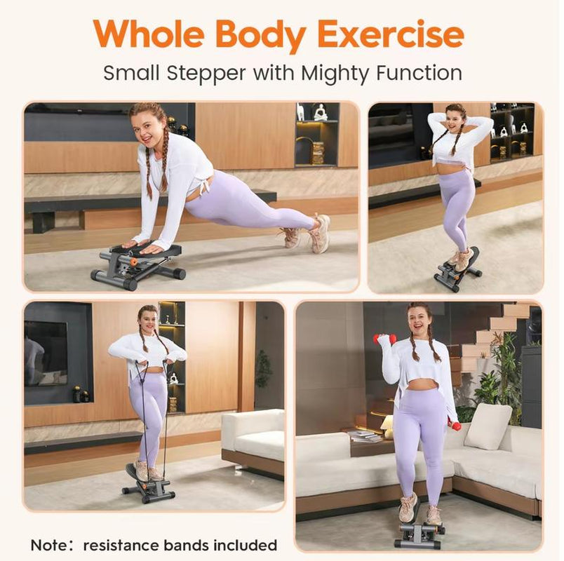 Niceday Steppers For, Space-Saving Stair Stepper with Resistance Bands, Mini Stepper for and Office Use with 300LBS Loading Capacity Butt Exercise
