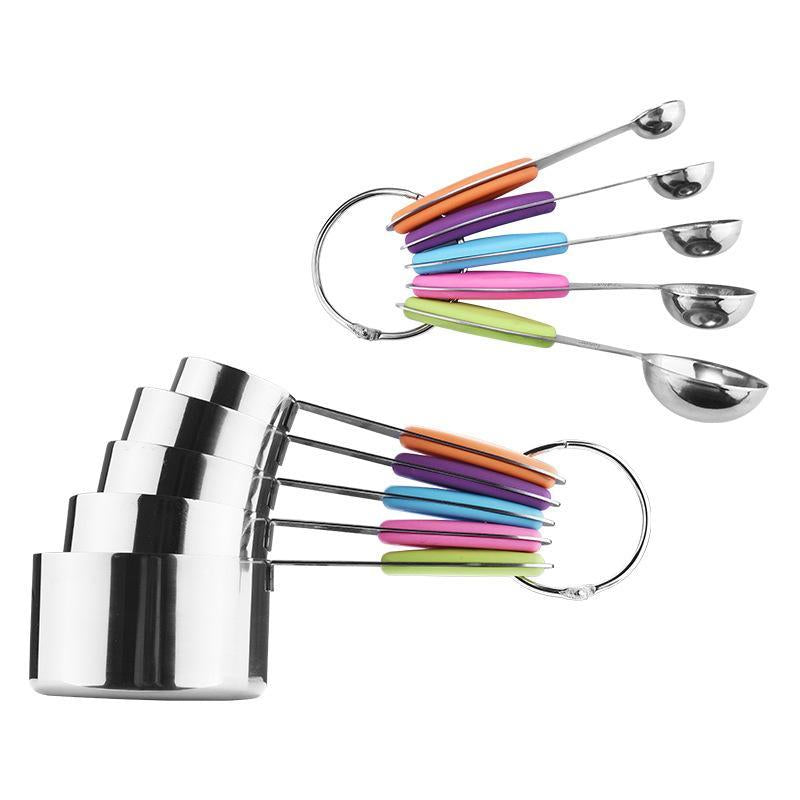 Measuring Cups & Spoons Set, Stainless Steel Measuring Cup & Measuring Spoon, Utensils for Kitchen, Kitchen Gadgets