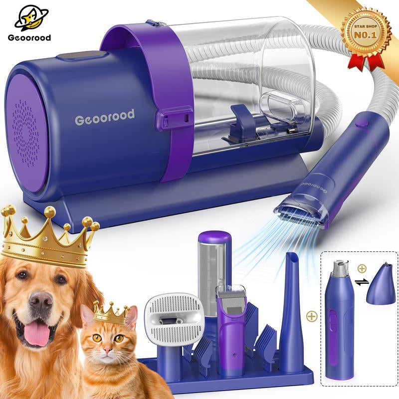 【Limitedtimeflashsale】Geoorood Dog Grooming Vacuum, 13000Pa Dog Vacuum Brush for Shedding Grooming, Pet Grooming Vacuum, Dog Hair Vacuum Groomer, 2.5L Large Dog Grooming Kit , Pet Products #Tiktokshopflashsale