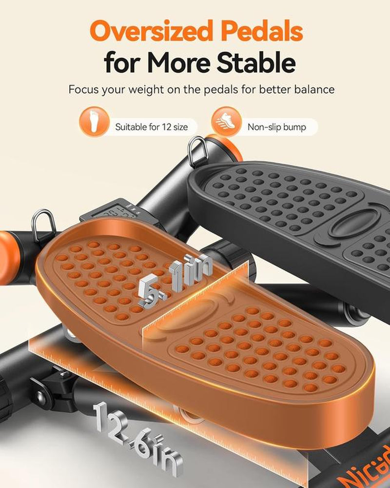 Niceday Steppers For, Space-Saving Stair Stepper with Resistance Bands, Mini Stepper for and Office Use with 300LBS Loading Capacity Butt Exercise