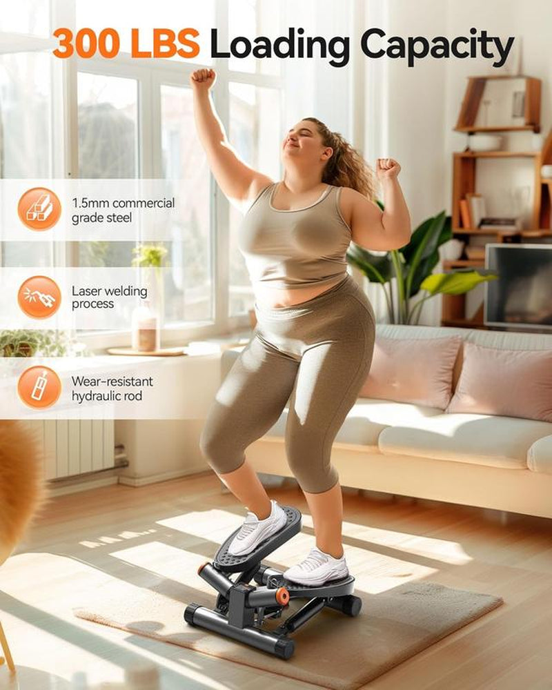Niceday Steppers For, Space-Saving Stair Stepper with Resistance Bands, Mini Stepper for and Office Use with 300LBS Loading Capacity Butt Exercise