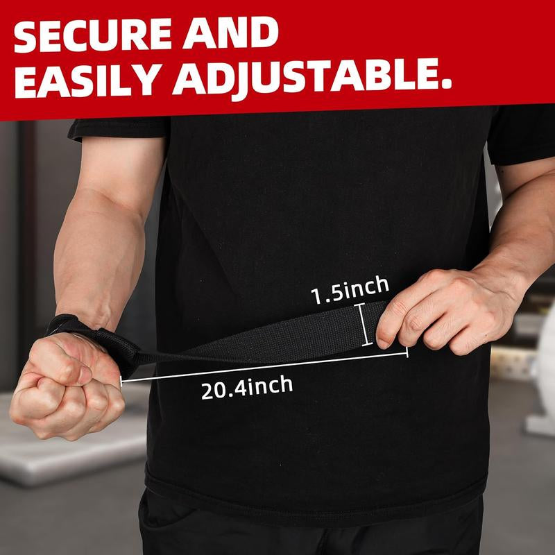 2 Pair Lifting Straps for Weightlifting Strength Training with Cushioned Wrist Padded