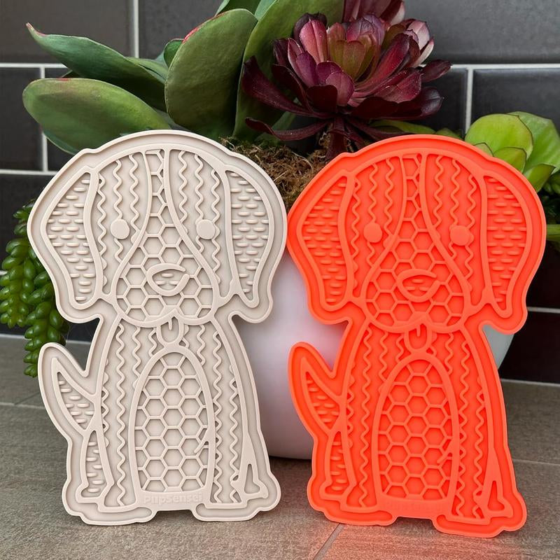 Lick Mat for Dogs, Ultra Suction Multi-Surface Stress Relief, Slow Feeding, Dog Training and Dog Enrichment Toys, Set of 2