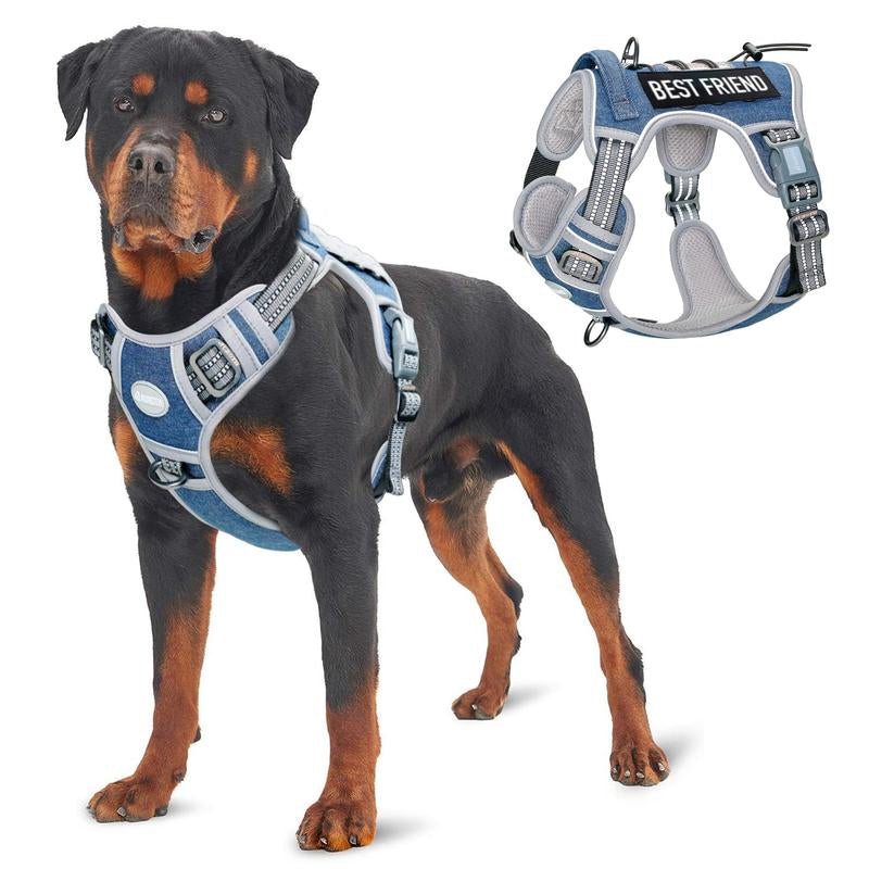 【Deals for Your】Auroth Tactical Dog Harness for Small to Large Dogs , Durable Reflective Dog Harness, Easy to Control, Large Dogs No Pull Adjustable Pet Harness, Dog & Cat Accessories, Pet Supplies