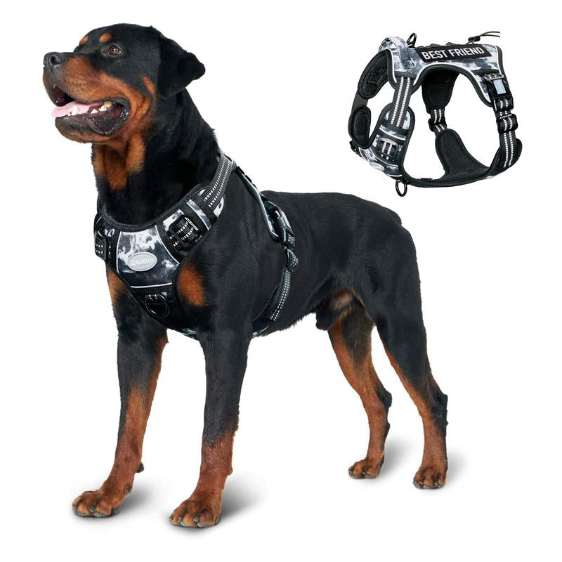 【Deals for Your】Auroth Tactical Dog Harness for Small to Large Dogs , Durable Reflective Dog Harness, Easy to Control, Large Dogs No Pull Adjustable Pet Harness, Dog & Cat Accessories, Pet Supplies