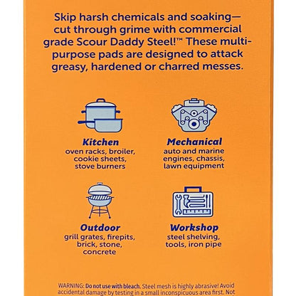Scour Daddy Steel (2Ct) - Scouring Pads