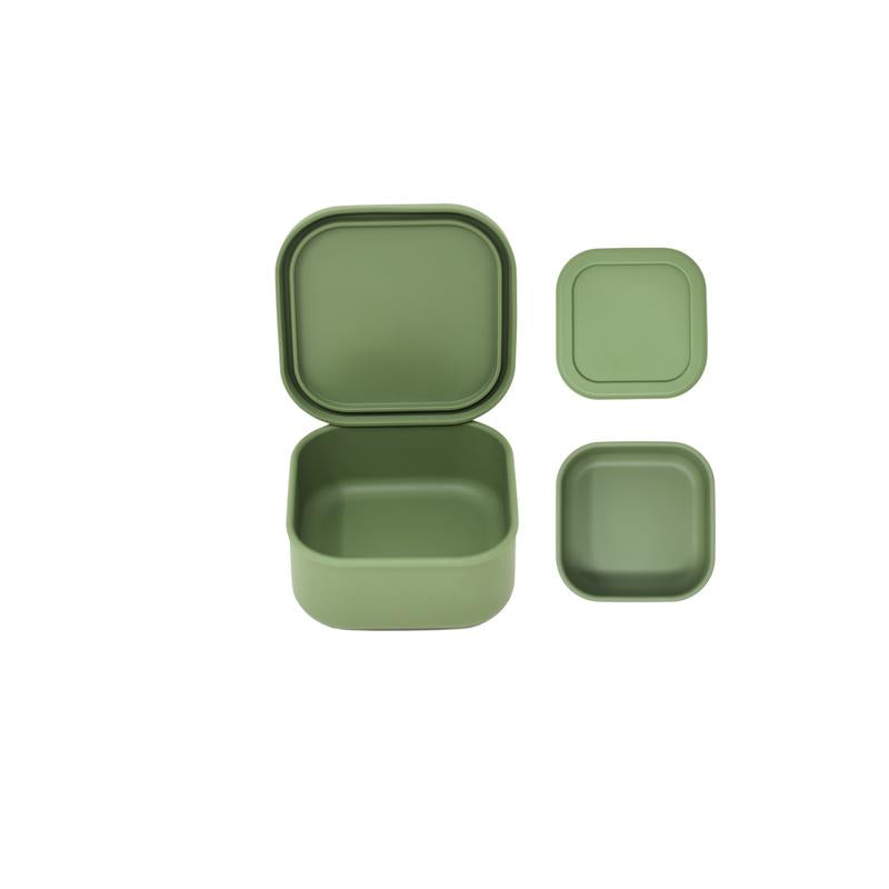 The Dearest Grey Leak Proof Silicone Smalls Bento Lunch Box Microwave and Oven Safe
