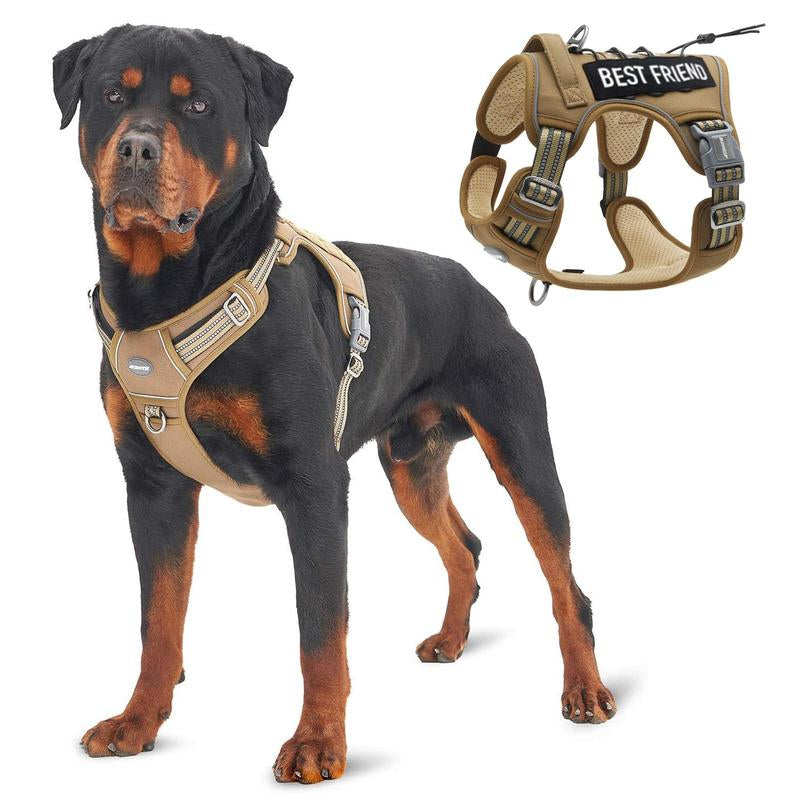 【Deals for Your】Auroth Tactical Dog Harness for Small to Large Dogs , Durable Reflective Dog Harness, Easy to Control, Large Dogs No Pull Adjustable Pet Harness, Dog & Cat Accessories, Pet Supplies