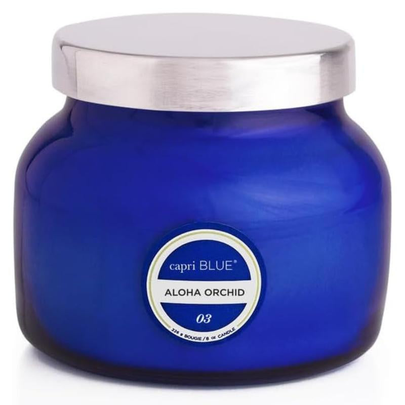 Capri Blue Volcano Scented Candle 19 Oz | Burn Time: up to 85 Hours | Blue Signature Jar Candle - Luxury Aromatherapy Candle - Glass Candle with Soy Wax Blend Holiday Candle Mom Candle Soy Candle Decor Glass