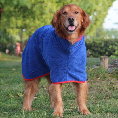 Pet Bath Robe, Quick Drying Pet Grooming Cloak with Hook & Loop Fastener, Soft & Comfortable Pet Bath Towel, Dog & Cat Grooming Supplies, Dog Accessories, Valentine'S Day Gift, Dog Stuff