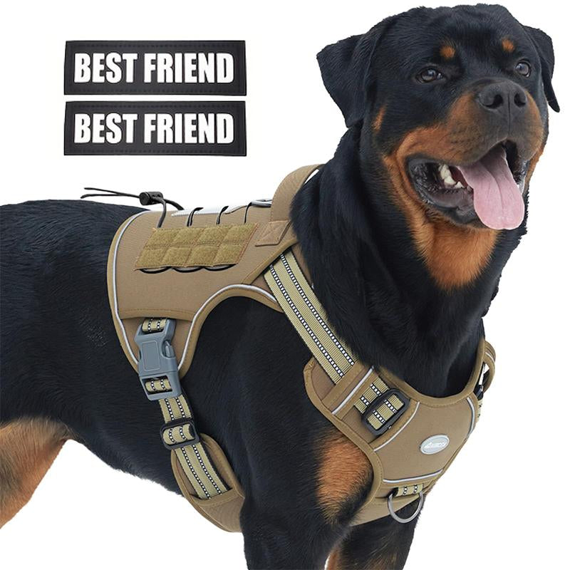 【Deals for Your】Auroth Tactical Dog Harness for Small to Large Dogs , Durable Reflective Dog Harness, Easy to Control, Large Dogs No Pull Adjustable Pet Harness, Dog & Cat Accessories, Pet Supplies
