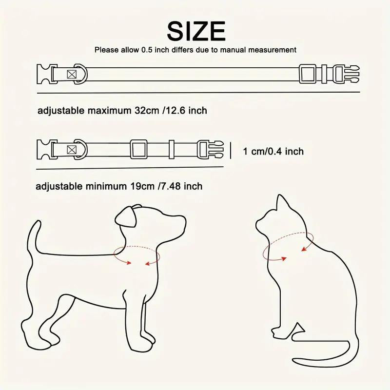 Pet Collar with Flower & Bell Pendant, 2 Counts/Set Cute Pet Collar with Adjustable Safety Buckle, Pet Accessories for Small Dogs & Cats, Cat Stuff, Dog Stuff, Christmas, Christmas Gift