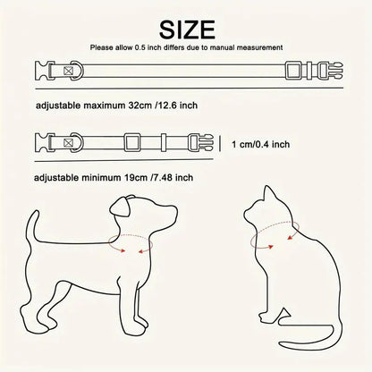 Pet Collar with Flower & Bell Pendant, 2 Counts/Set Cute Pet Collar with Adjustable Safety Buckle, Pet Accessories for Small Dogs & Cats, Cat Stuff, Dog Stuff, Christmas, Christmas Gift