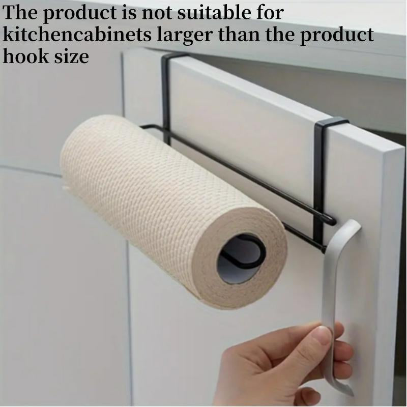 Punch-Free Paper Towel Holder, 1 Count Wall-Mounted Storage Shelf, Durable, Space-Saving Organizer for Kitchen & Bathroom, 2024 Storage Organizer