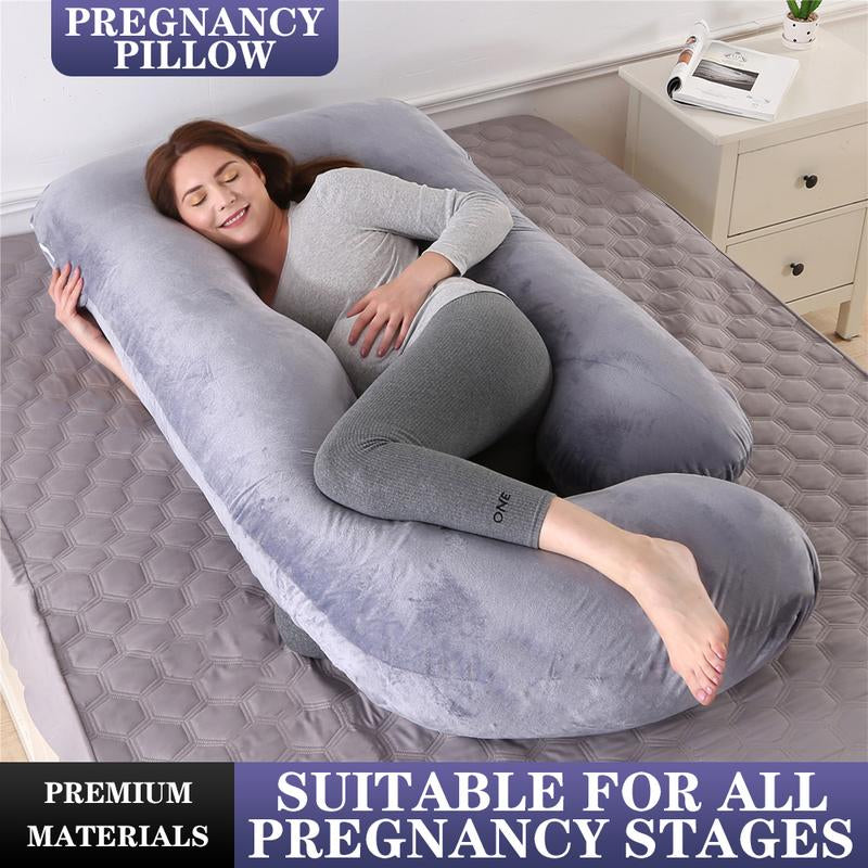 TTZZ Pregnancy Pillows, U-Shape Full Body Pillow, Removable Cooling Cover, Pregnancy Pillows for Sleeping, Body Pillows for Adults, Maternity Pillow and Pregnancy Must Haves