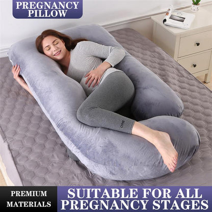 TTZZ Pregnancy Pillows, U-Shape Full Body Pillow, Removable Cooling Cover, Pregnancy Pillows for Sleeping, Body Pillows for Adults, Maternity Pillow and Pregnancy Must Haves