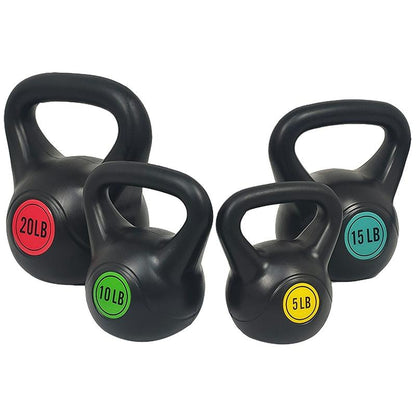 Kettlebell Training Set - Durable Vinyl Coated Kettlebell Exercise Weight Set with Wide Grip Design, 3 Weight Options: 30 Lb, 45 Lb, 50 Lb