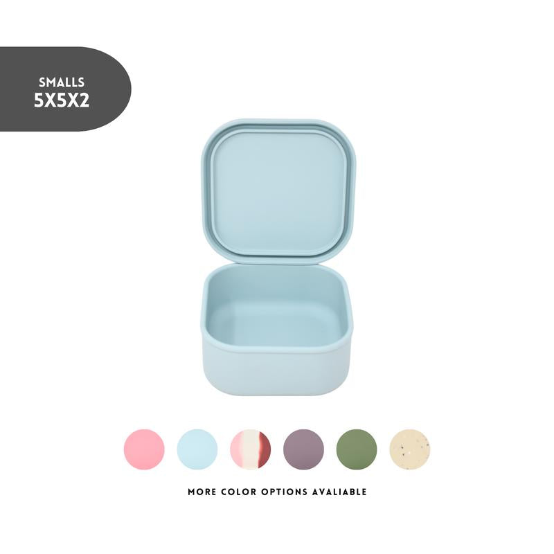 The Dearest Grey Leak Proof Silicone Smalls Bento Lunch Box Microwave and Oven Safe