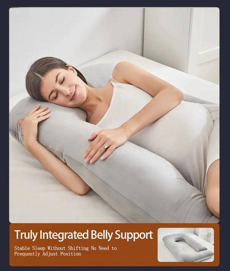 TTZZ Pregnancy Pillows, U-Shape Full Body Pillow, Removable Cooling Cover, Pregnancy Pillows for Sleeping, Body Pillows for Adults, Maternity Pillow and Pregnancy Must Haves