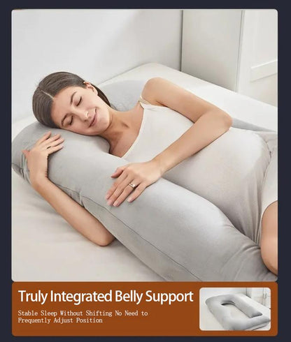 TTZZ Pregnancy Pillows, U-Shape Full Body Pillow, Removable Cooling Cover, Pregnancy Pillows for Sleeping, Body Pillows for Adults, Maternity Pillow and Pregnancy Must Haves