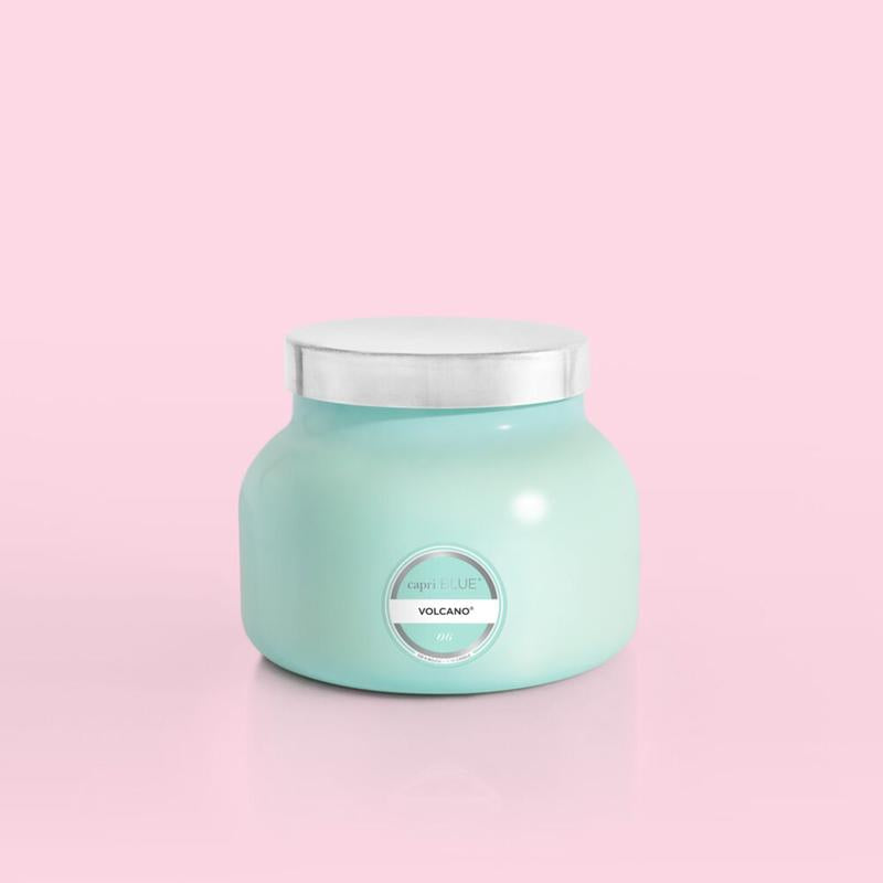 Capri Blue Volcano Scented Candle 19 Oz | Burn Time: up to 85 Hours | Blue Signature Jar Candle - Luxury Aromatherapy Candle - Glass Candle with Soy Wax Blend Holiday Candle Mom Candle Soy Candle Decor Glass