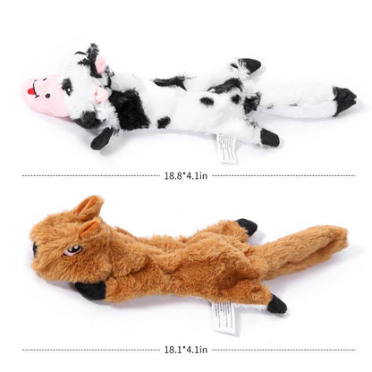 2/5/10Pcs Set of Dog Squeaking Interactive Toys, Unfilled Animal Plush Dog Chew Toy, Durable Dog Grinding Interactive Toy. Suitable for Small and Medium-Sized Dogs Dog Toys Dog Stuff