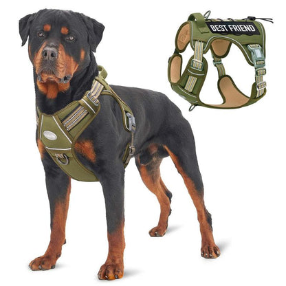 【Deals for Your】Auroth Tactical Dog Harness for Small to Large Dogs , Durable Reflective Dog Harness, Easy to Control, Large Dogs No Pull Adjustable Pet Harness, Dog & Cat Accessories, Pet Supplies
