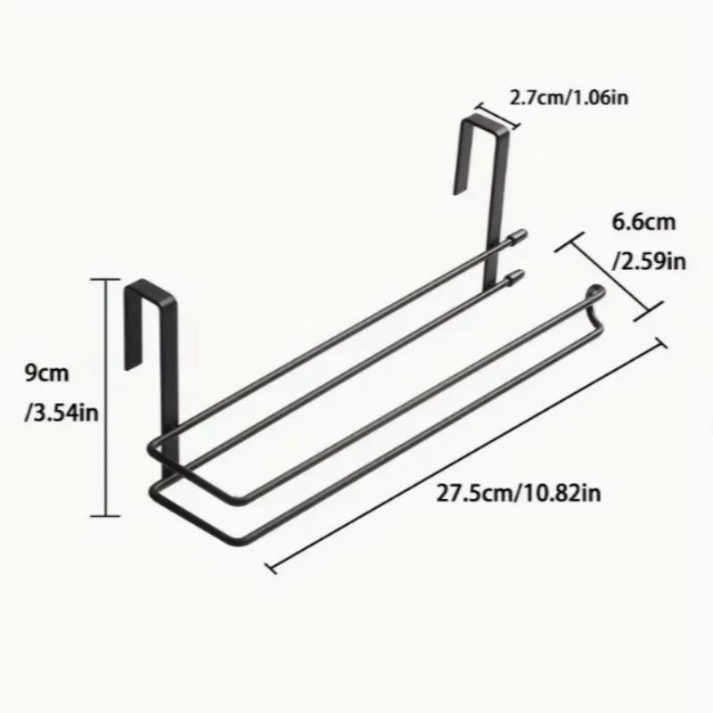 Punch-Free Paper Towel Holder, 1 Count Wall-Mounted Storage Shelf, Durable, Space-Saving Organizer for Kitchen & Bathroom, 2024 Storage Organizer