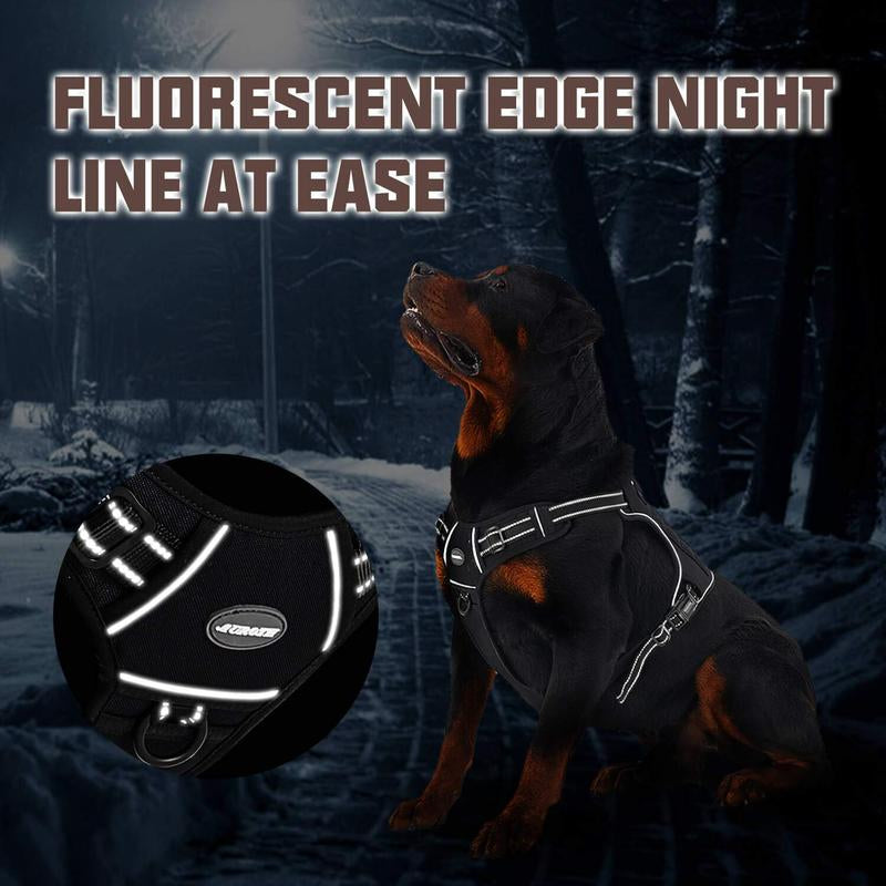 【Deals for Your】Auroth Tactical Dog Harness for Small to Large Dogs , Durable Reflective Dog Harness, Easy to Control, Large Dogs No Pull Adjustable Pet Harness, Dog & Cat Accessories, Pet Supplies
