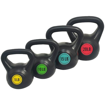 Kettlebell Training Set - Durable Vinyl Coated Kettlebell Exercise Weight Set with Wide Grip Design, 3 Weight Options: 30 Lb, 45 Lb, 50 Lb