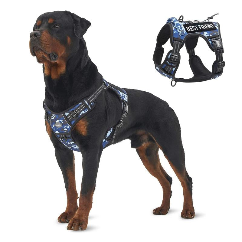 【Deals for Your】Auroth Tactical Dog Harness for Small to Large Dogs , Durable Reflective Dog Harness, Easy to Control, Large Dogs No Pull Adjustable Pet Harness, Dog & Cat Accessories, Pet Supplies
