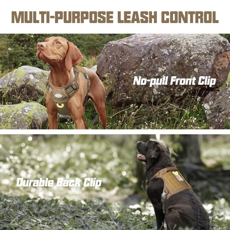 【Deals for Your】Auroth Tactical Dog Harness for Small to Large Dogs , Durable Reflective Dog Harness, Easy to Control, Large Dogs No Pull Adjustable Pet Harness, Dog & Cat Accessories, Pet Supplies