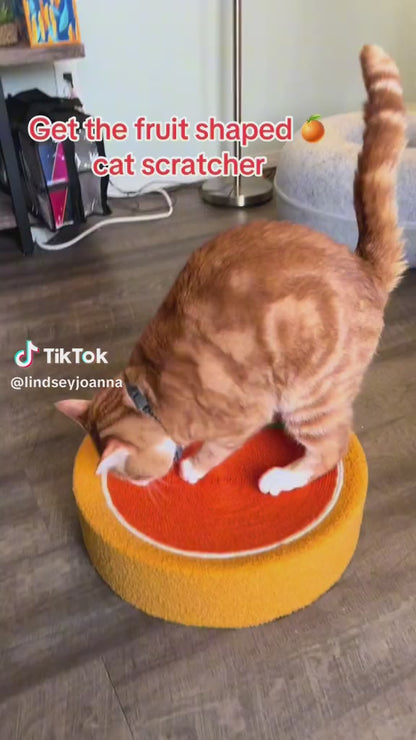 Fruit Design Sisal Cat Scratching Bed & Toy – Wear-Resistant Round Pet Furniture